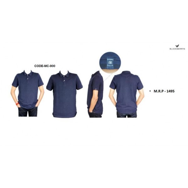 Blackberry Navy Blue Polo PC T Shirt with tipping